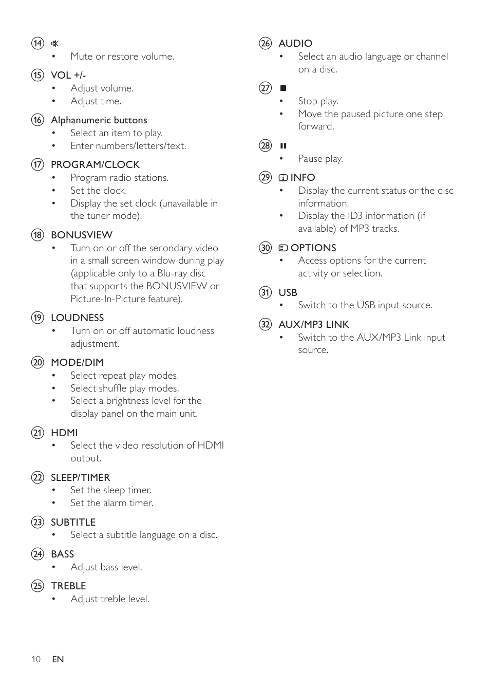 Philips MBD3000 User Manual | Page 9 / 41