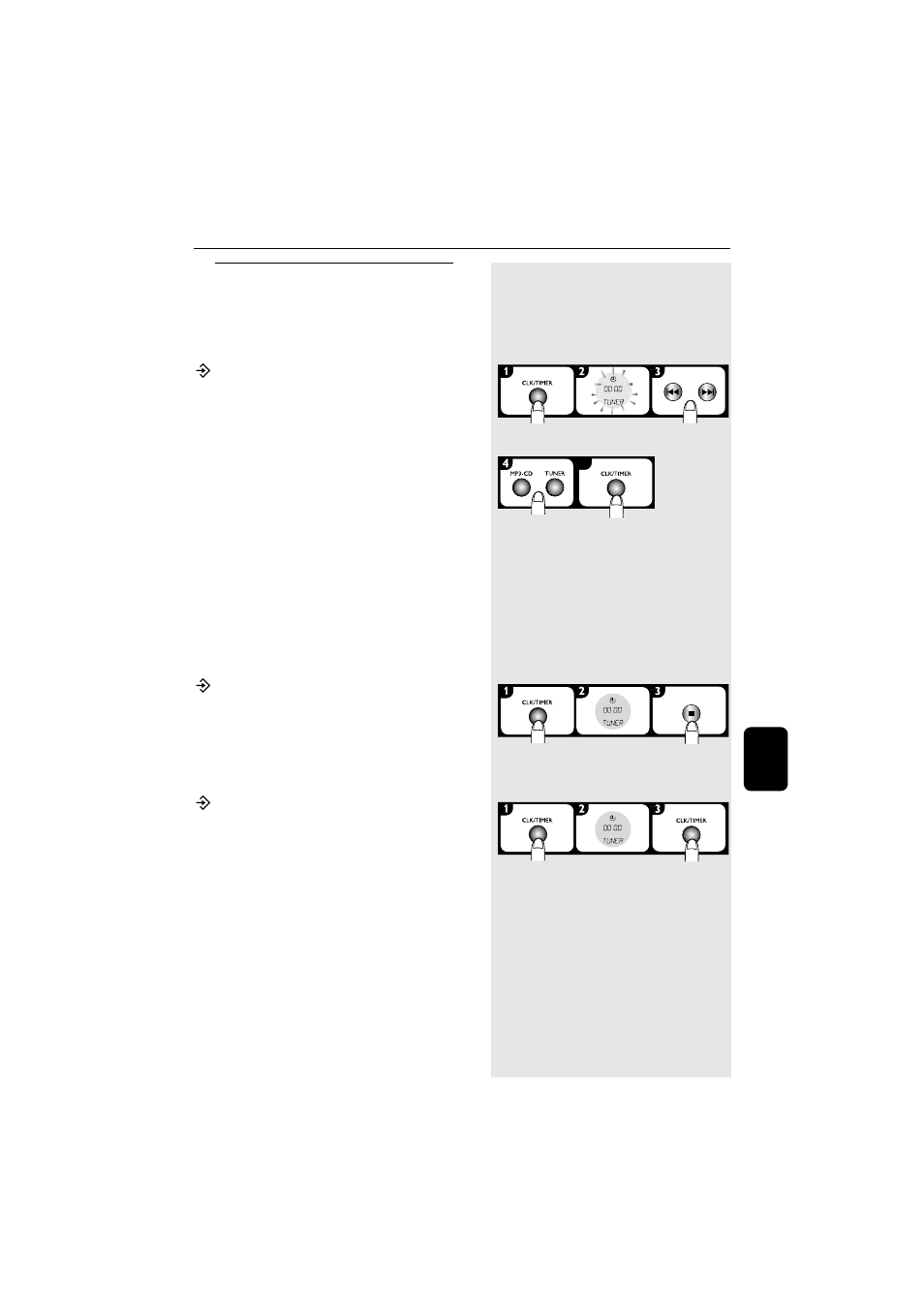 Ur/timer | Philips MZ1000 User Manual | Page 21 / 25
