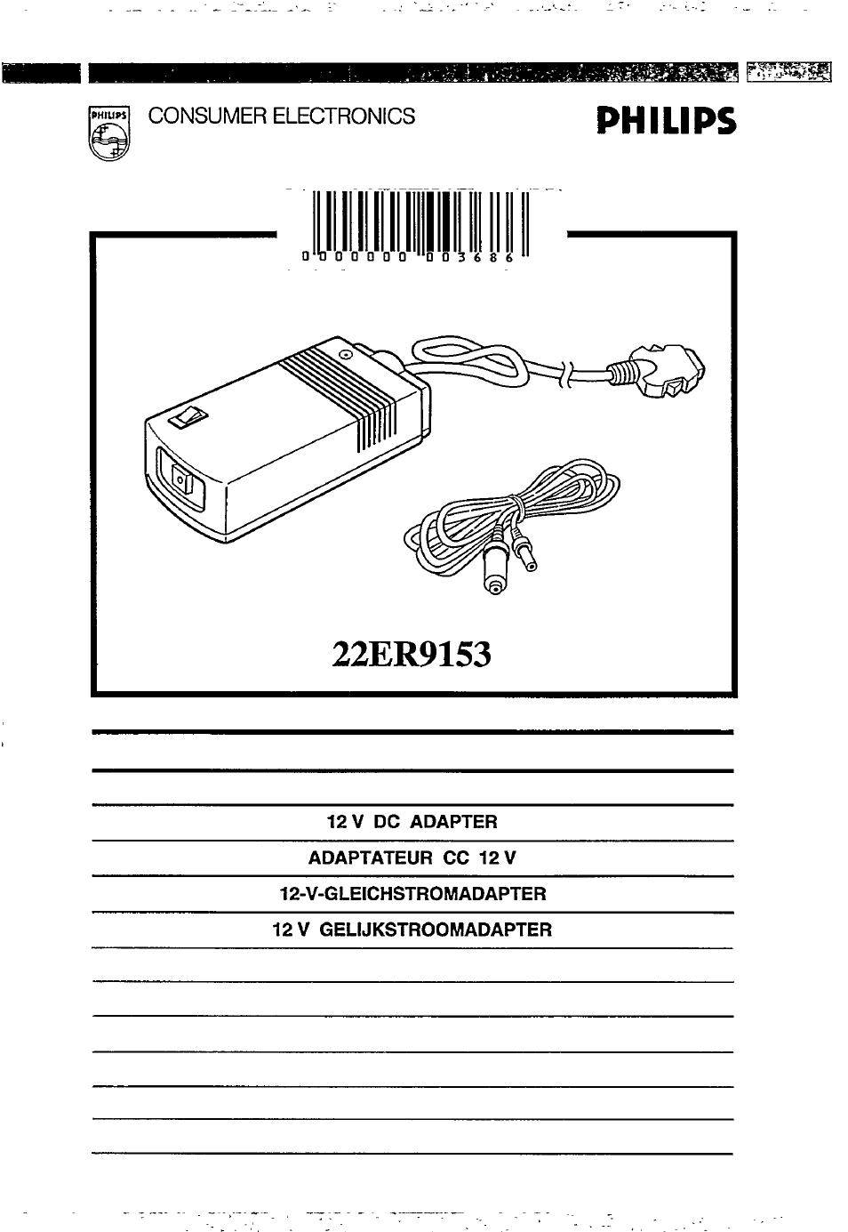 Philips 22ER9153 User Manual | 15 pages