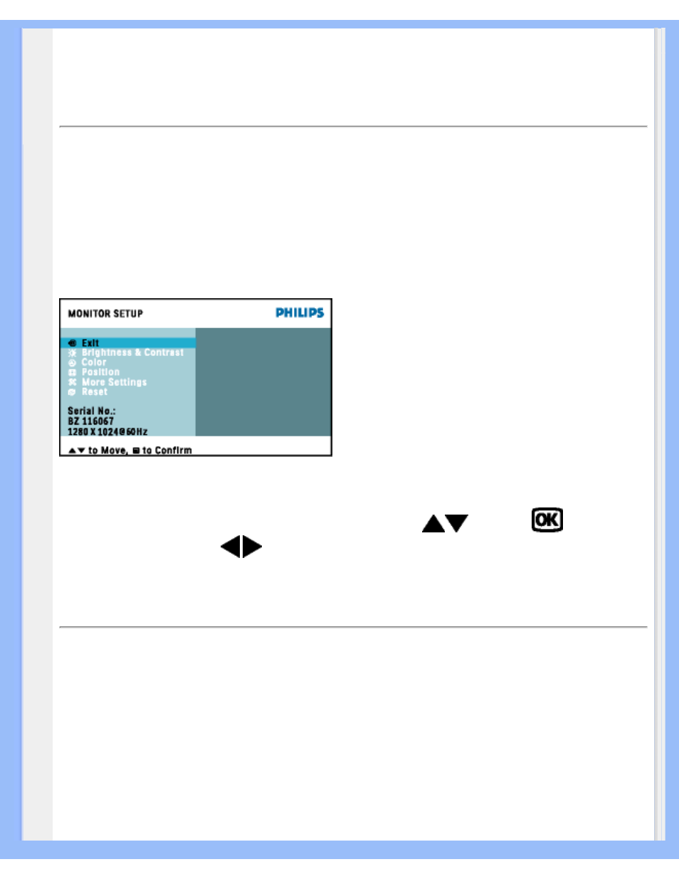 On-screen display | Philips 170V6 User Manual | Page 16 / 89