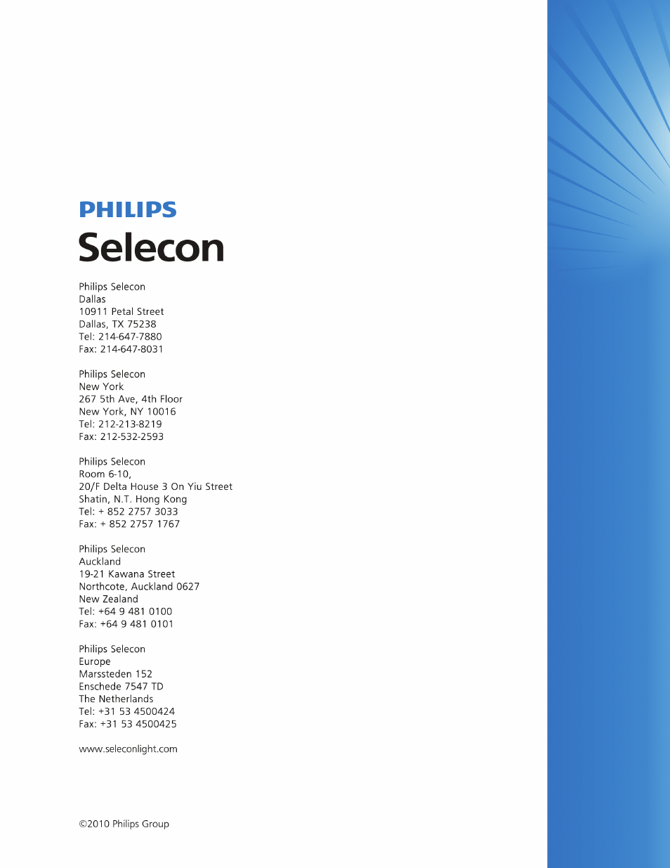 Philips SELECON PL1IRR User Manual | Page 8 / 8