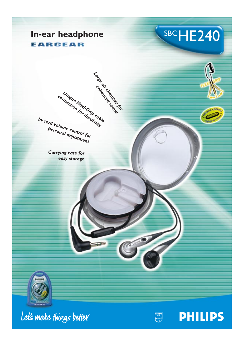 Philips EarGear SBCHE240 User Manual | 2 pages