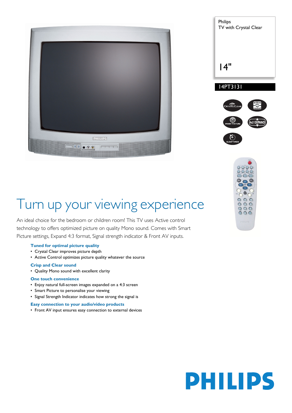 Philips 14pt3131 User Manual | 2 pages