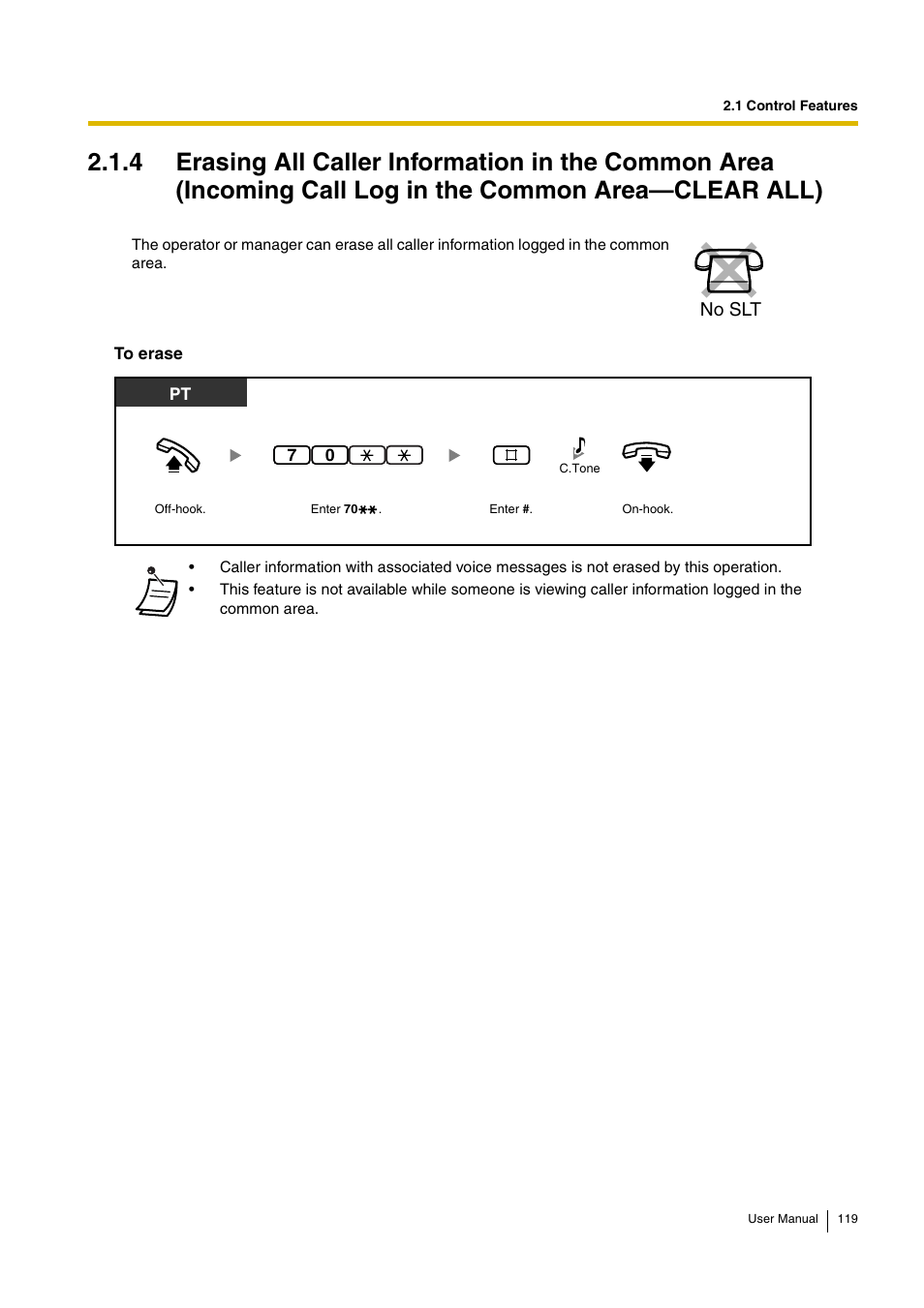 No slt | Philips KX-TEA308 User Manual | Page 119 / 168