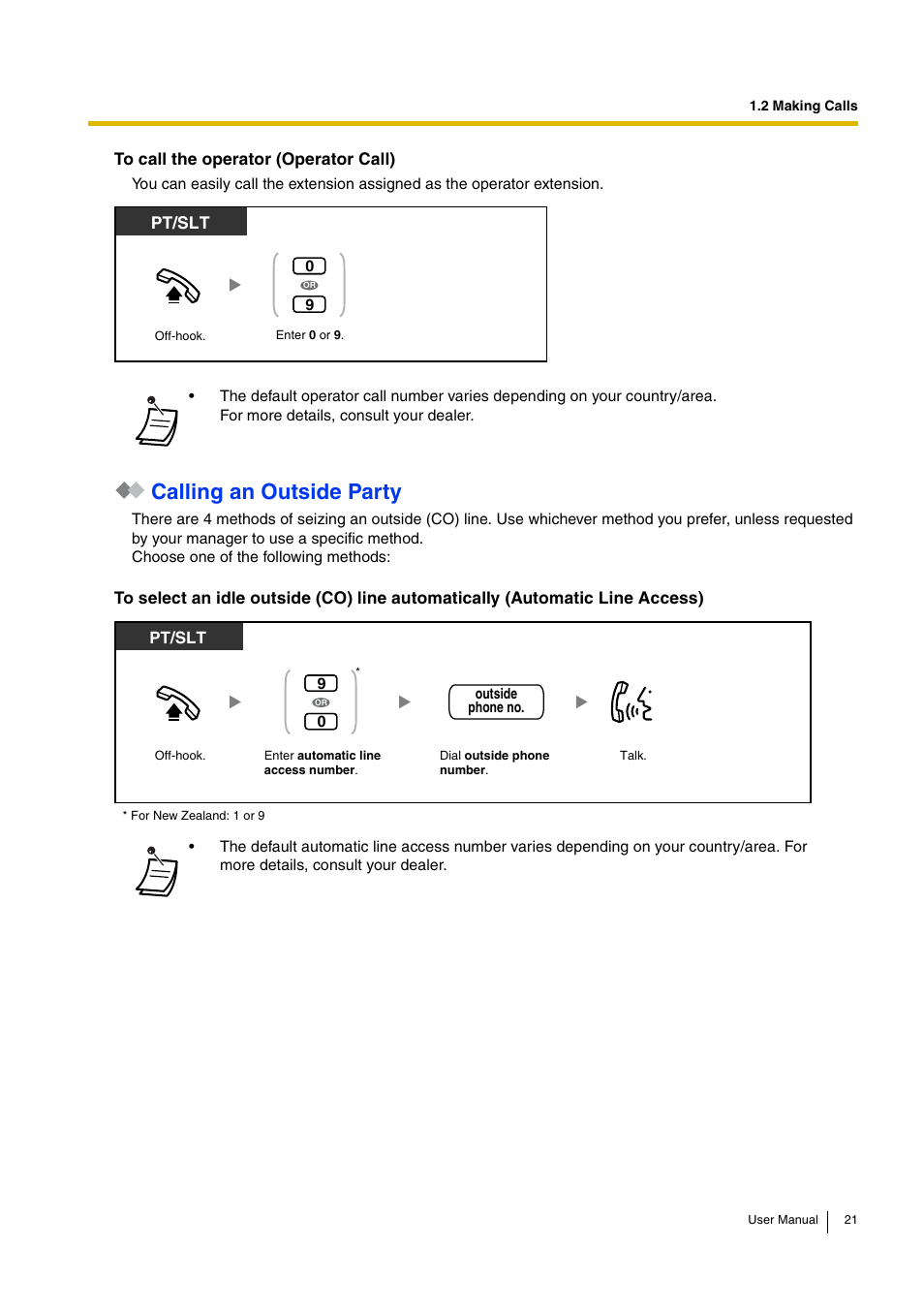Calling an outside party | Philips KX-TEA308 User Manual | Page 21 / 168