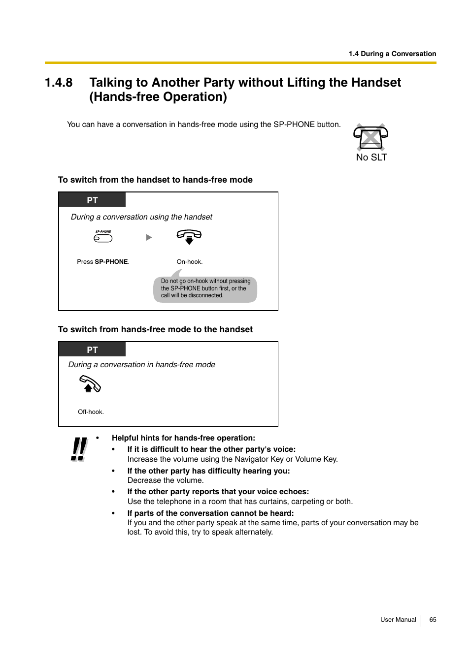 No slt | Philips KX-TEA308 User Manual | Page 65 / 168