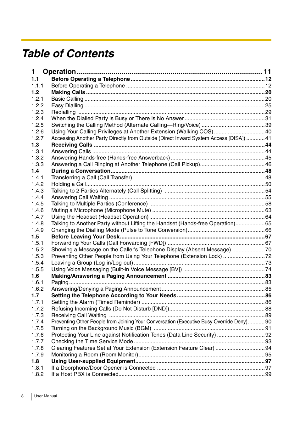 Philips KX-TEA308 User Manual | Page 8 / 168