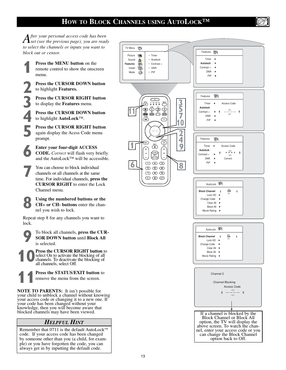 Philips 17PF9946 User Manual | Page 13 / 48