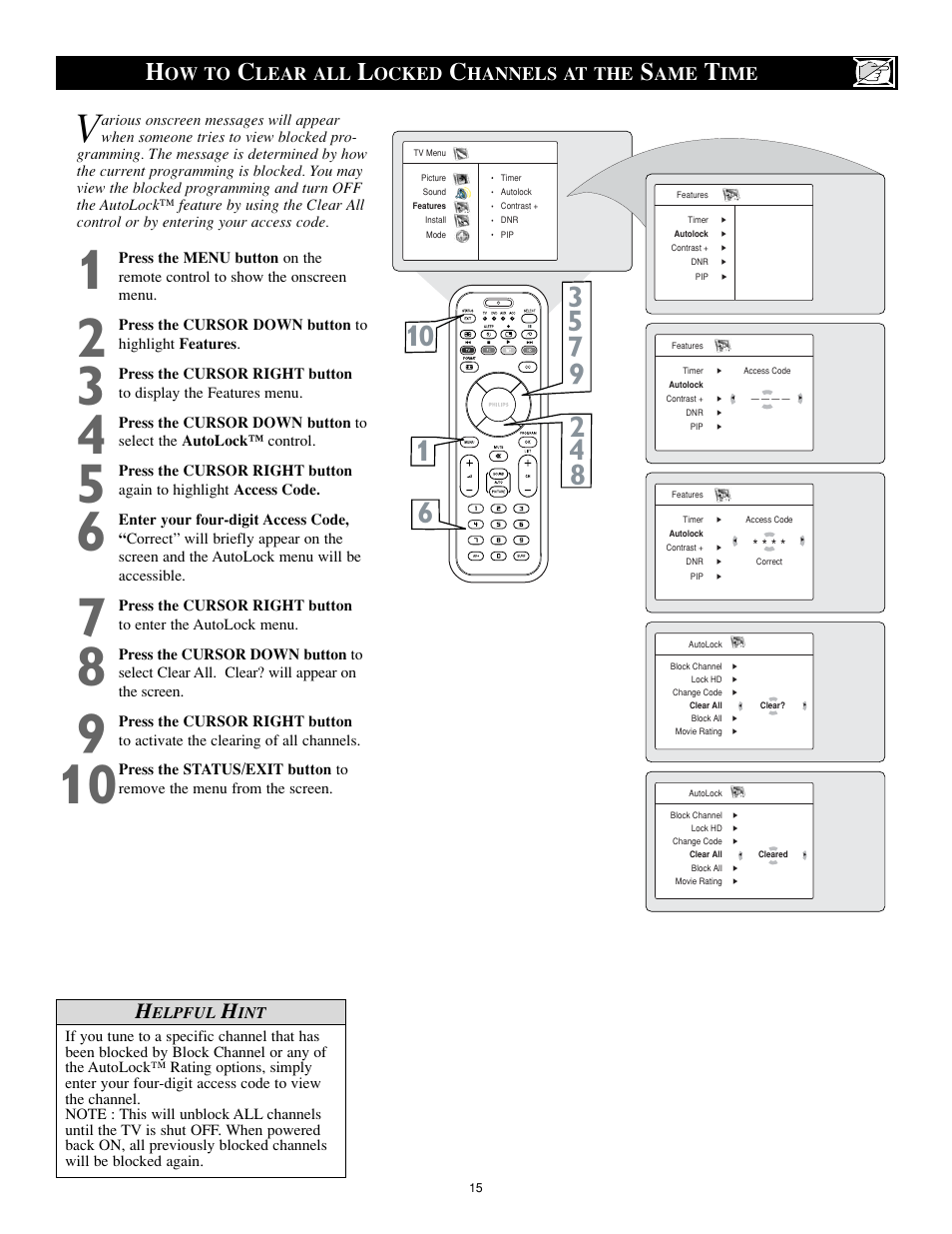 Philips 17PF9946 User Manual | Page 15 / 48