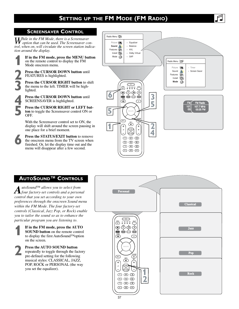 Fm m, Fm r | Philips 17PF9946 User Manual | Page 37 / 48