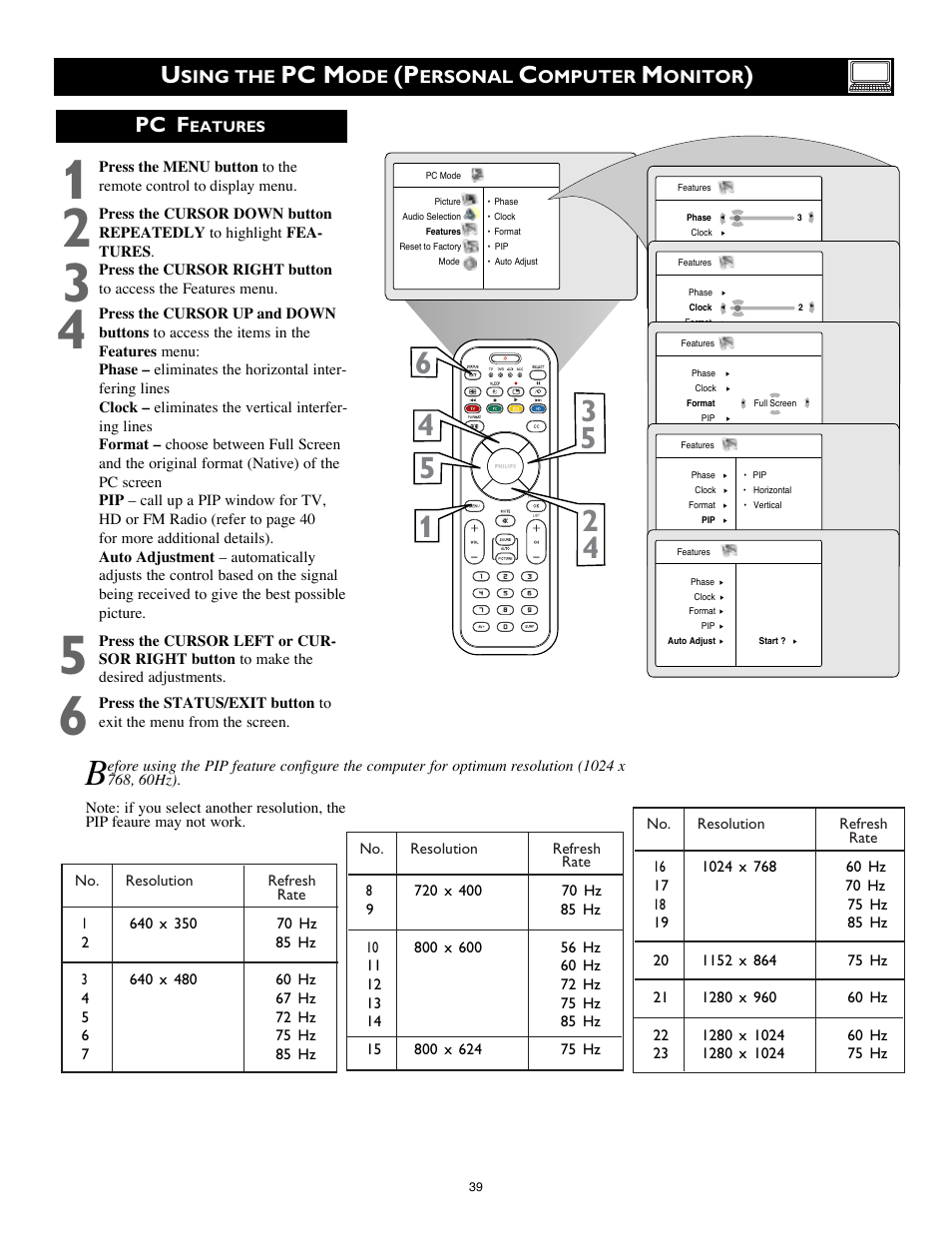 Pc m | Philips 17PF9946 User Manual | Page 39 / 48