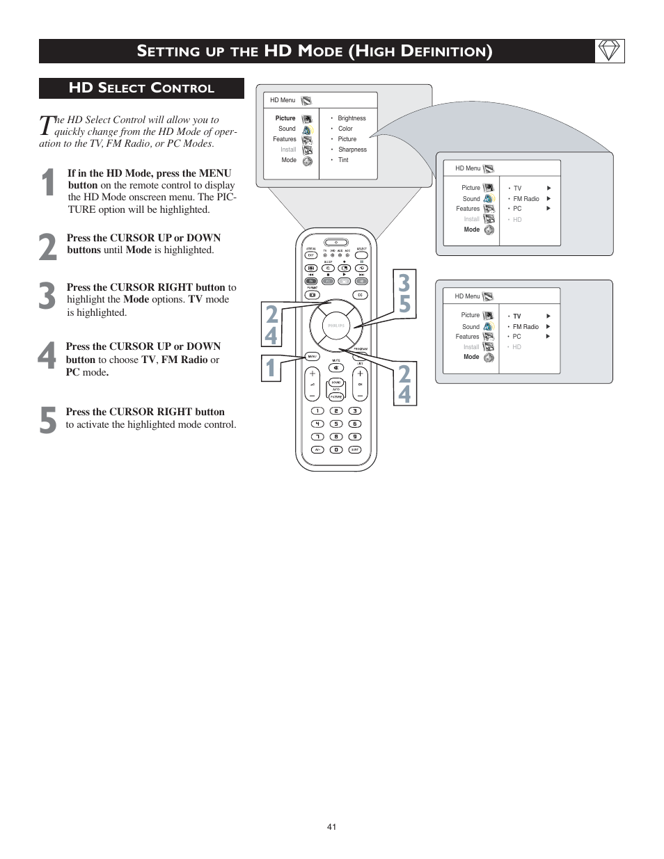 Hd m, Hd s | Philips 17PF9946 User Manual | Page 41 / 48