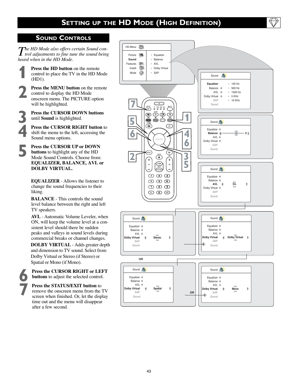 Hd m, Etting up the, Efinition | Philips 17PF9946 User Manual | Page 43 / 48