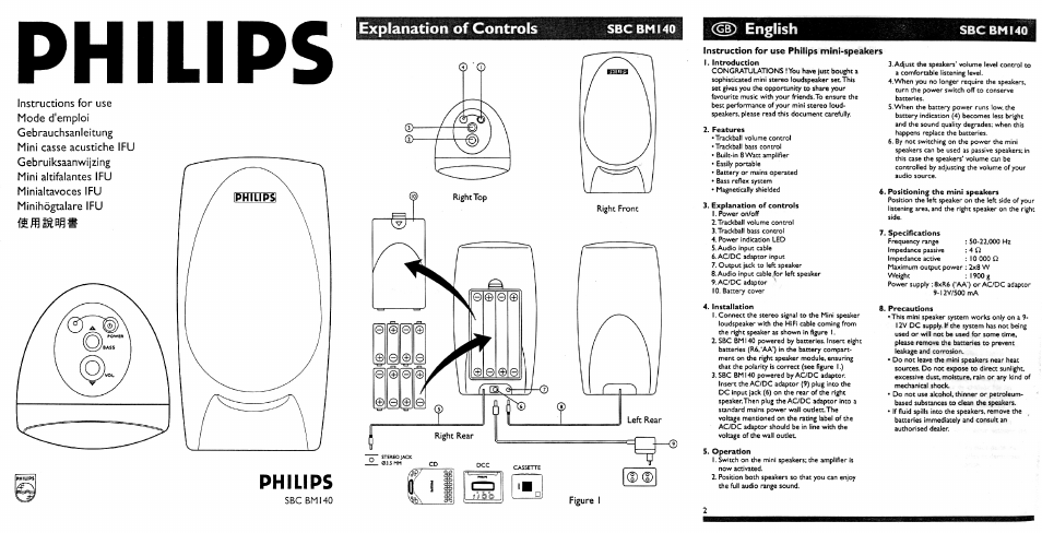 Philips SBC BM140 User Manual | 1 page