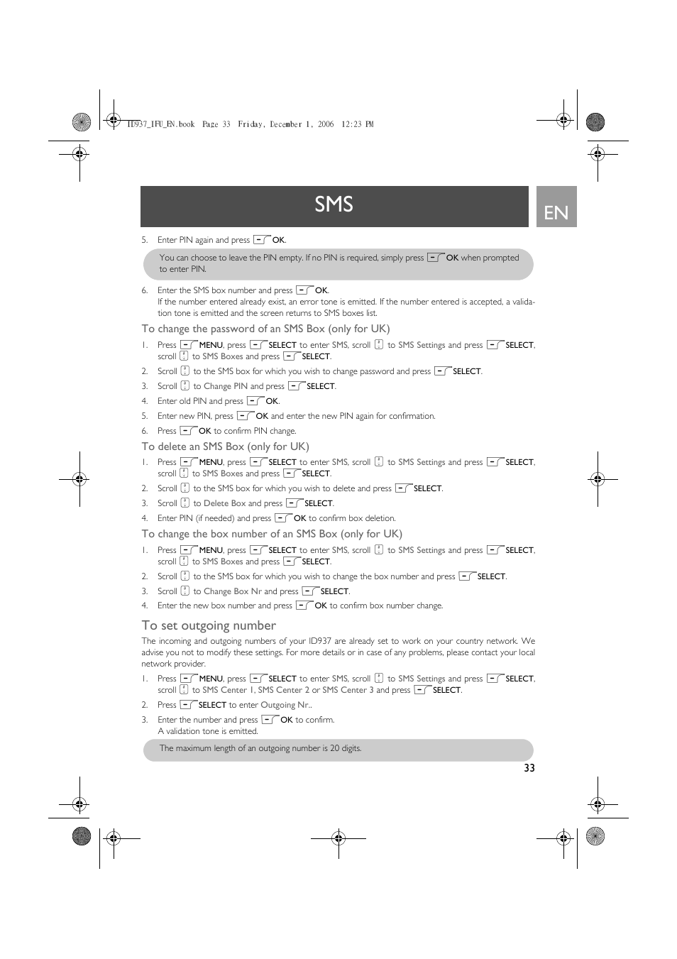 Philips ID937 User Manual | Page 33 / 63