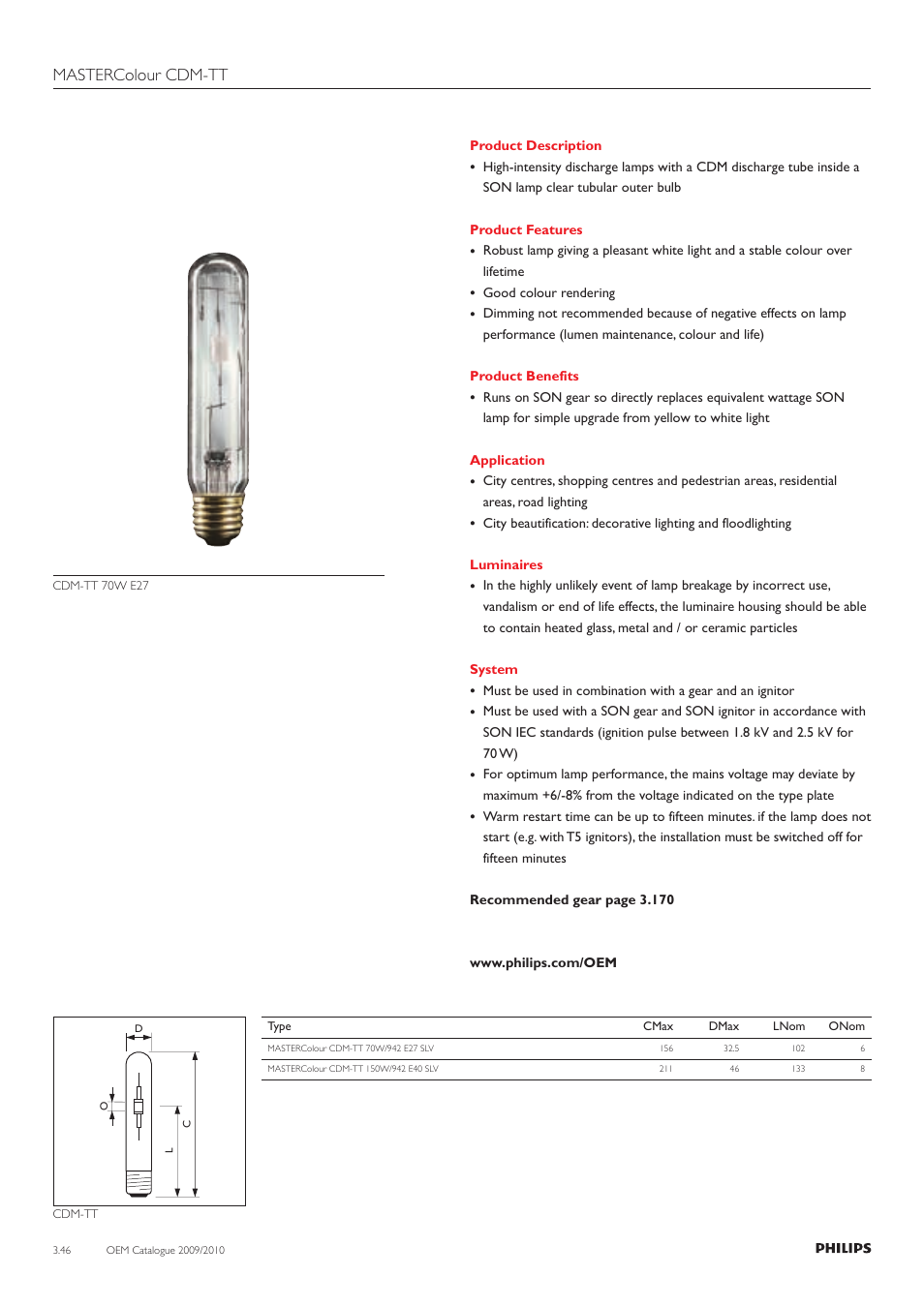 Mastercolour cdm-tt | Philips 220-230-240V User Manual | Page 46 / 172