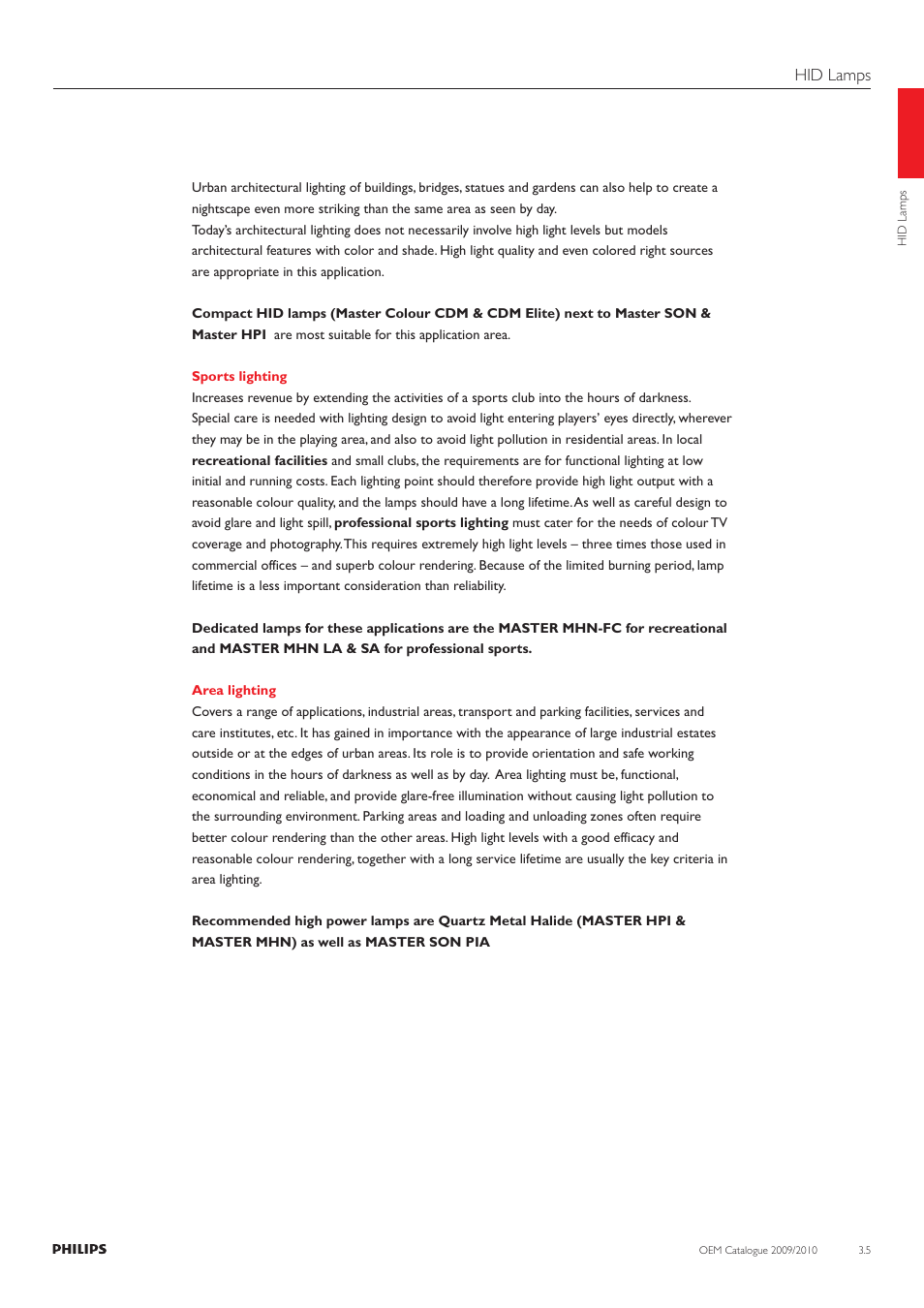 Hid lamps | Philips 220-230-240V User Manual | Page 5 / 172