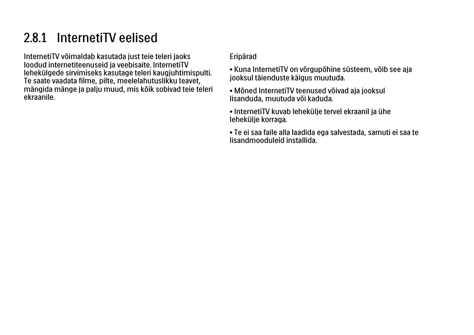 8 internetitv, 1 eelised, 1 internetitv eelised | Philips 40PFL9704H User Manual | Page 100 / 265
