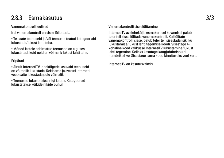 3 esmakasutus 3/3 | Philips 40PFL9704H User Manual | Page 104 / 265