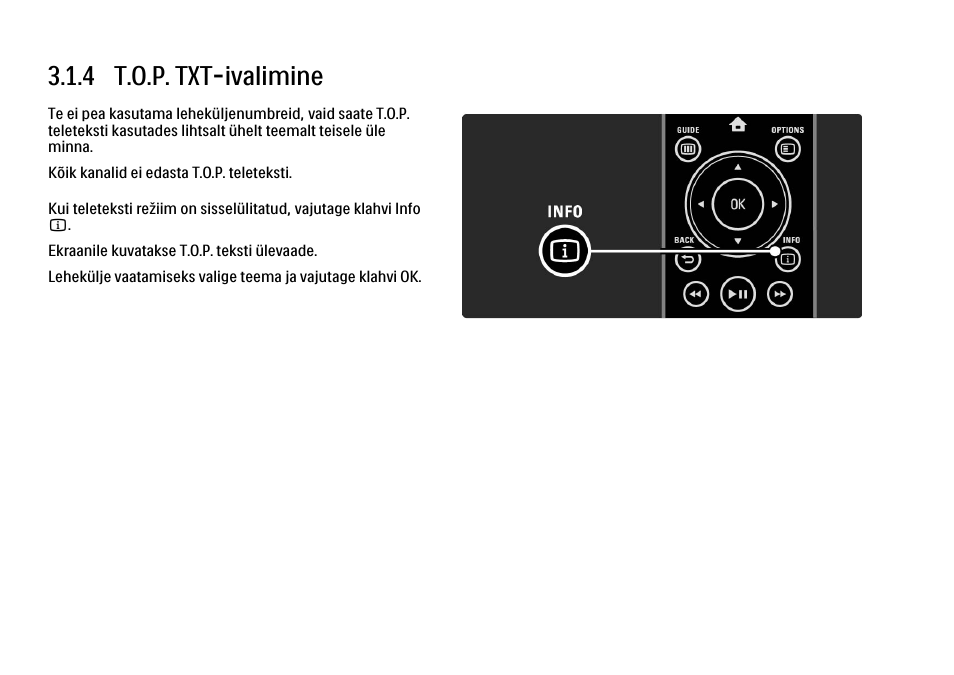 4 t.o.p. txt-i valimine, 4 t.o.p. txt-ivalimine | Philips 40PFL9704H User Manual | Page 119 / 265