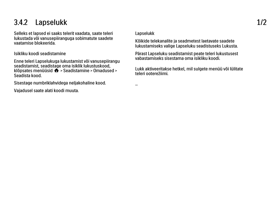 2 lapselukk, 2 lapselukk 1/2 | Philips 40PFL9704H User Manual | Page 131 / 265