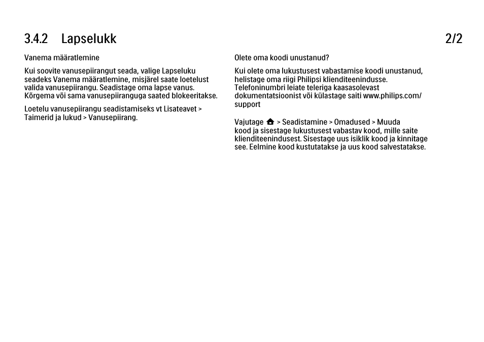 2 lapselukk 2/2 | Philips 40PFL9704H User Manual | Page 132 / 265