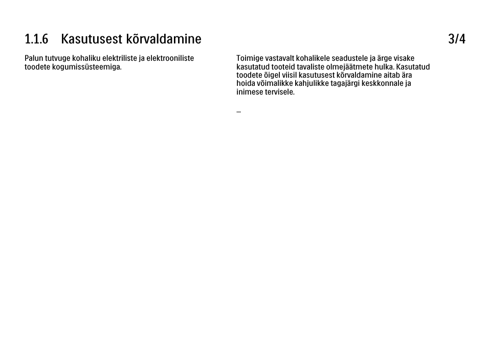 6 kasutusest kõrvaldamine 3/4 | Philips 40PFL9704H User Manual | Page 15 / 265