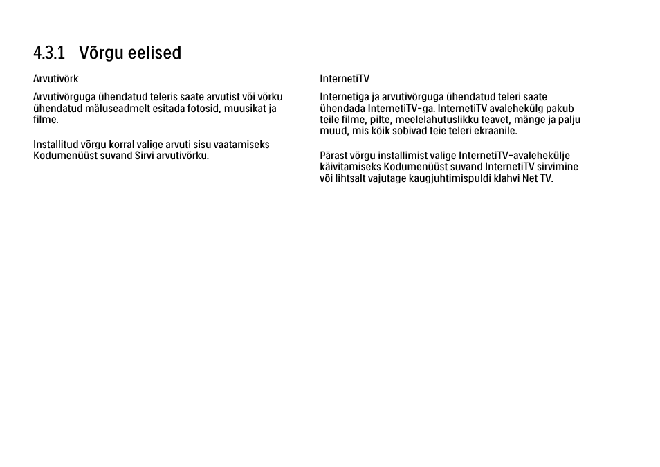 3 võrk, 1 eelised, 1 võrgu eelised | Philips 40PFL9704H User Manual | Page 169 / 265