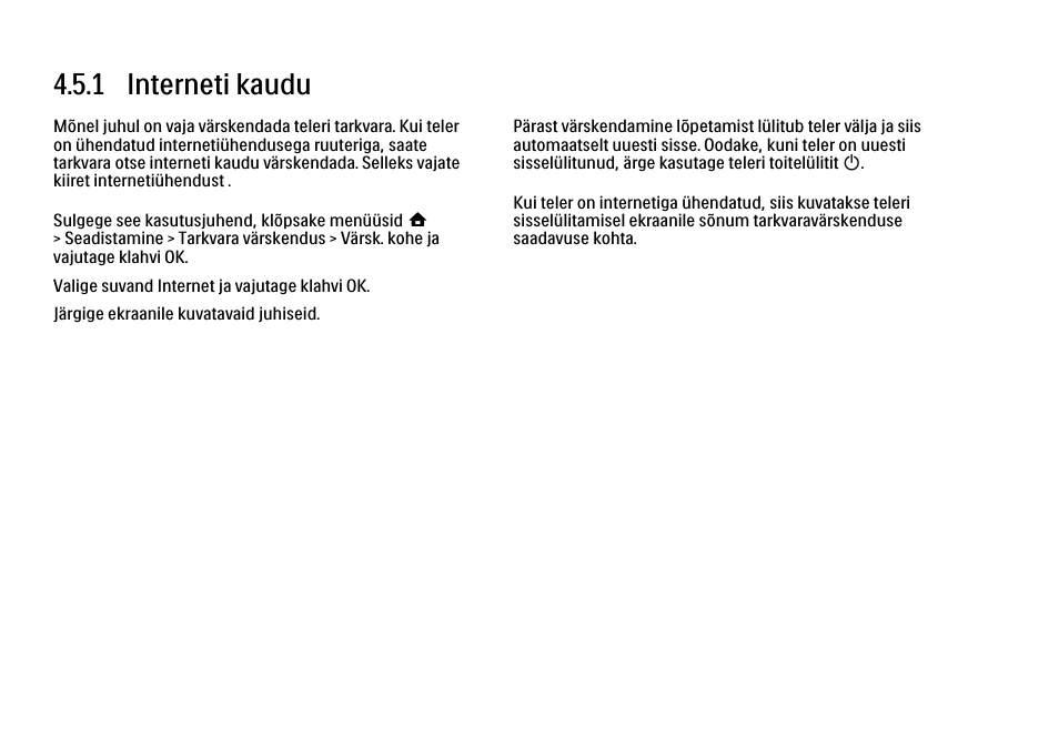 5 tarkvara värskendamine, 1 interneti kaudu | Philips 40PFL9704H User Manual | Page 187 / 265
