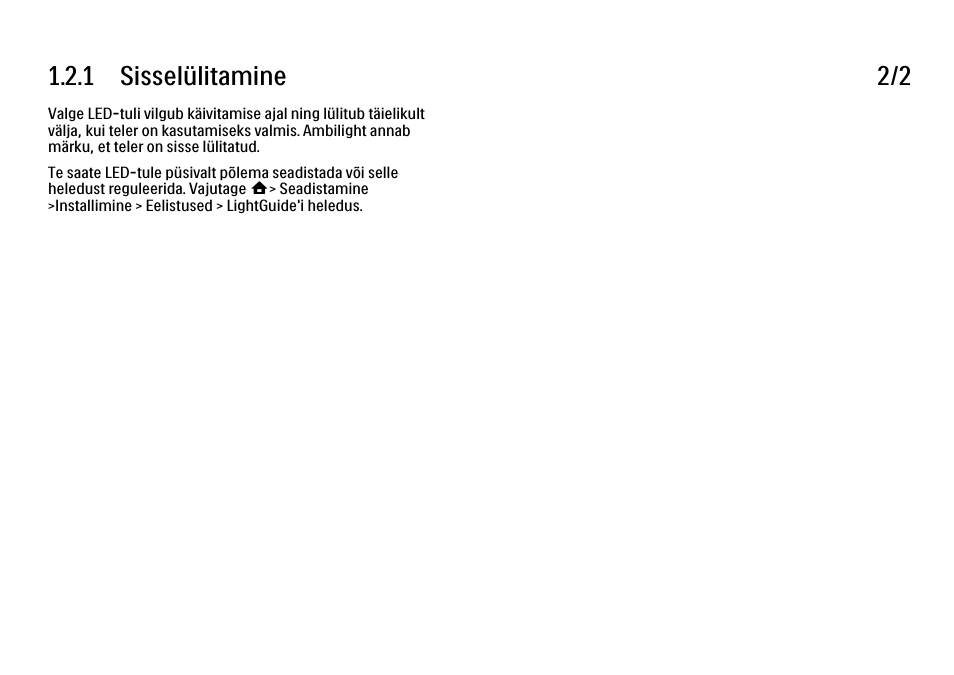 1 sisselülitamine 2/2 | Philips 40PFL9704H User Manual | Page 22 / 265