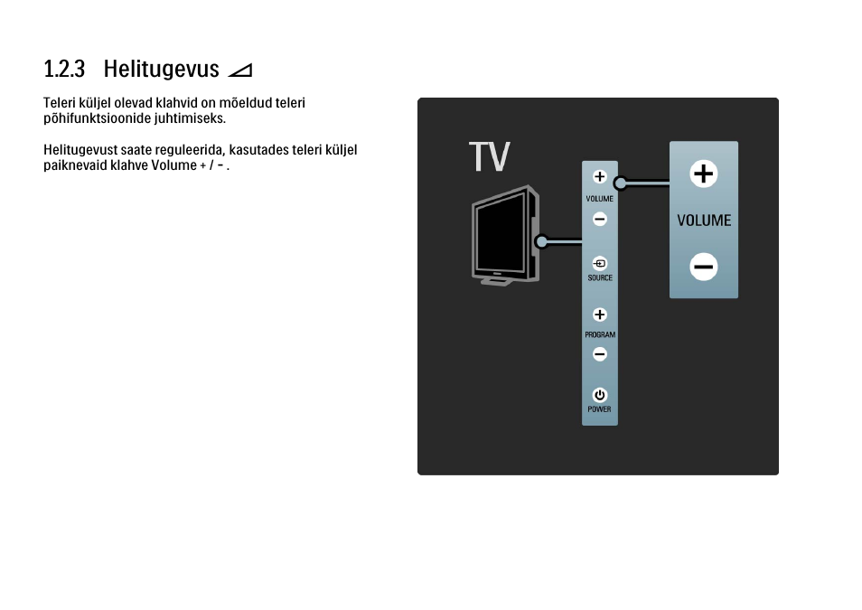 3 helitugevus, 3 helitugevus v | Philips 40PFL9704H User Manual | Page 24 / 265