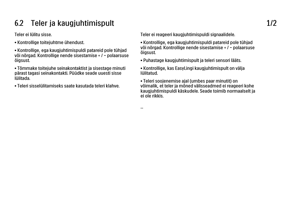 2 teler ja kaugjuhtimispult, 2 teler ja kaugjuhtimispult 1/2 | Philips 40PFL9704H User Manual | Page 241 / 265