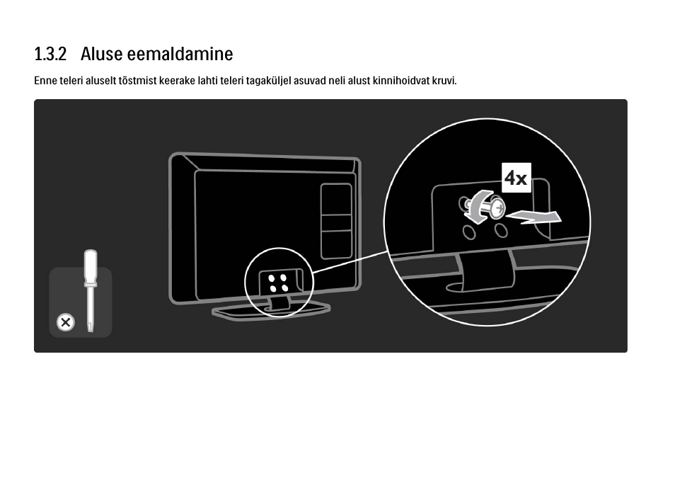 2 aluse eemaldamine | Philips 40PFL9704H User Manual | Page 29 / 265