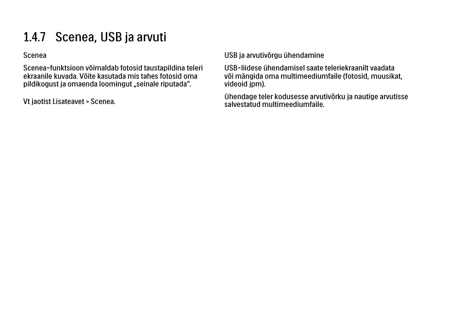 7 scenea, usb ja arvuti | Philips 40PFL9704H User Manual | Page 36 / 265