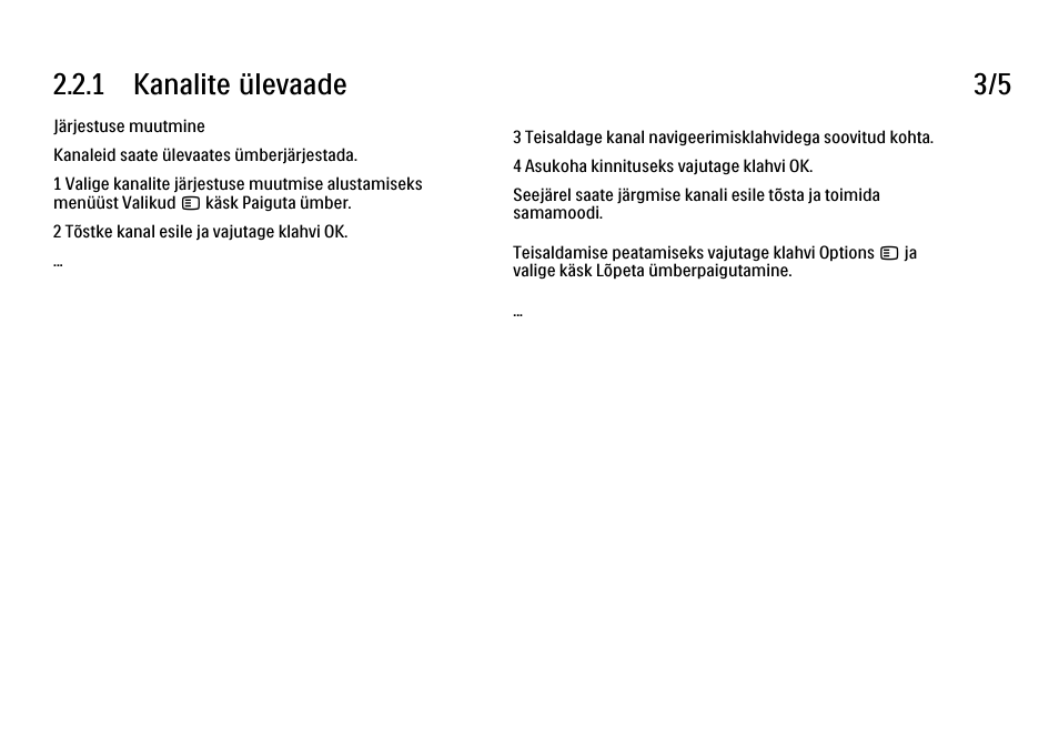 1 kanalite ülevaade 3/5 | Philips 40PFL9704H User Manual | Page 79 / 265