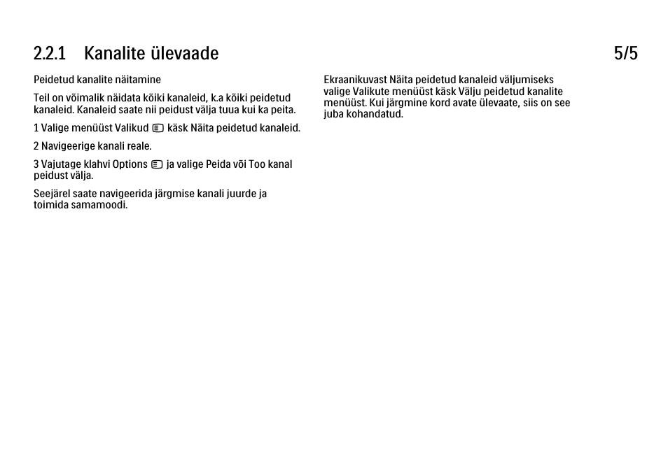 1 kanalite ülevaade 5/5 | Philips 40PFL9704H User Manual | Page 81 / 265