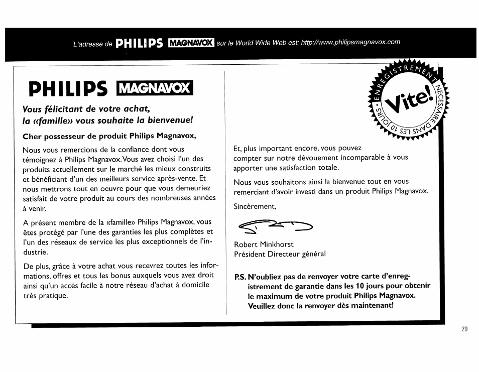 Philips, Philips imagnavox, Magnavqx | Philips FW45C User Manual | Page 29 / 80