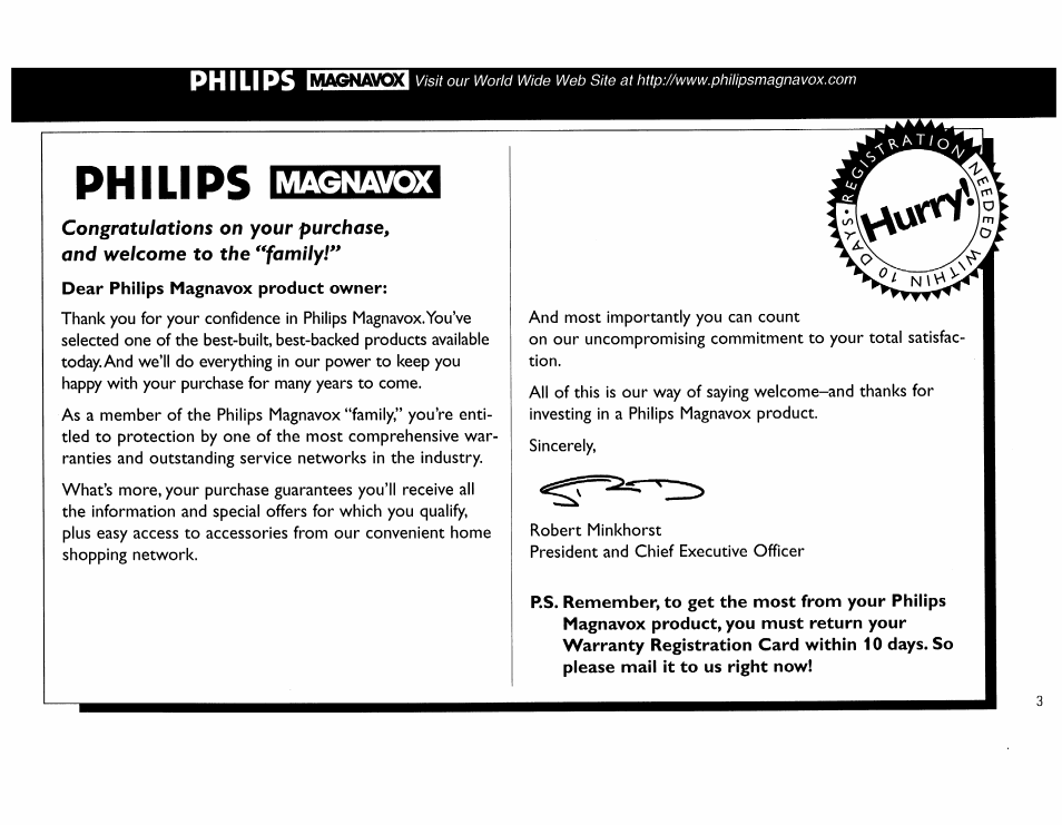 Philips, Mibignavox | Philips FW45C User Manual | Page 3 / 80