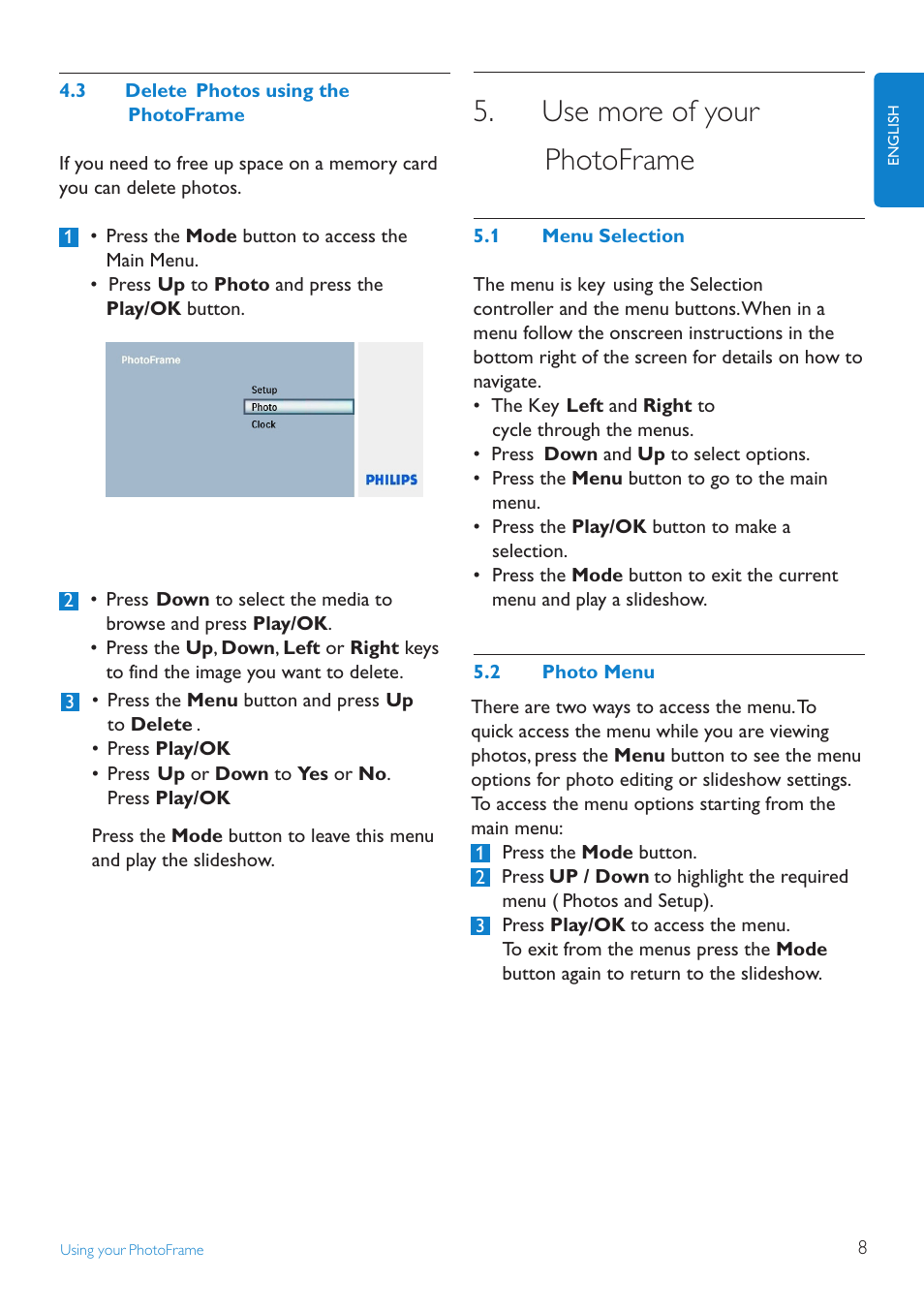 Use more of your, Photoframe | Philips SPF1007/10 User Manual | Page 9 / 23