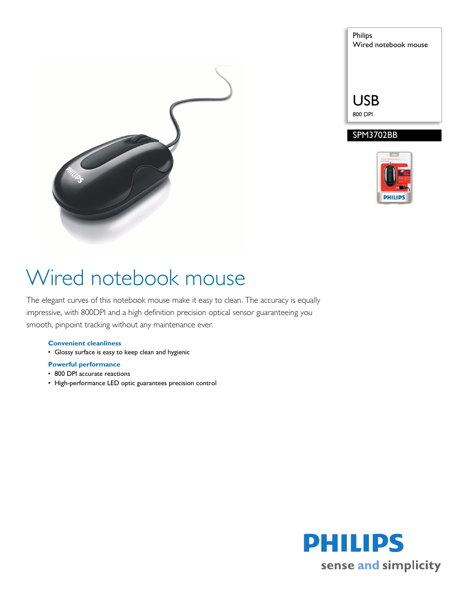 Philips SPM3702BB User Manual | 2 pages