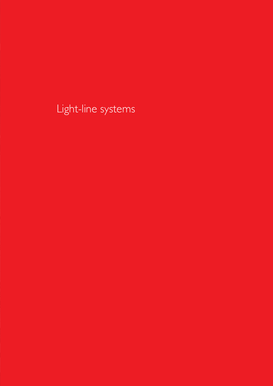 Light-line systems | Philips TTX400 User Manual | Page 2 / 68