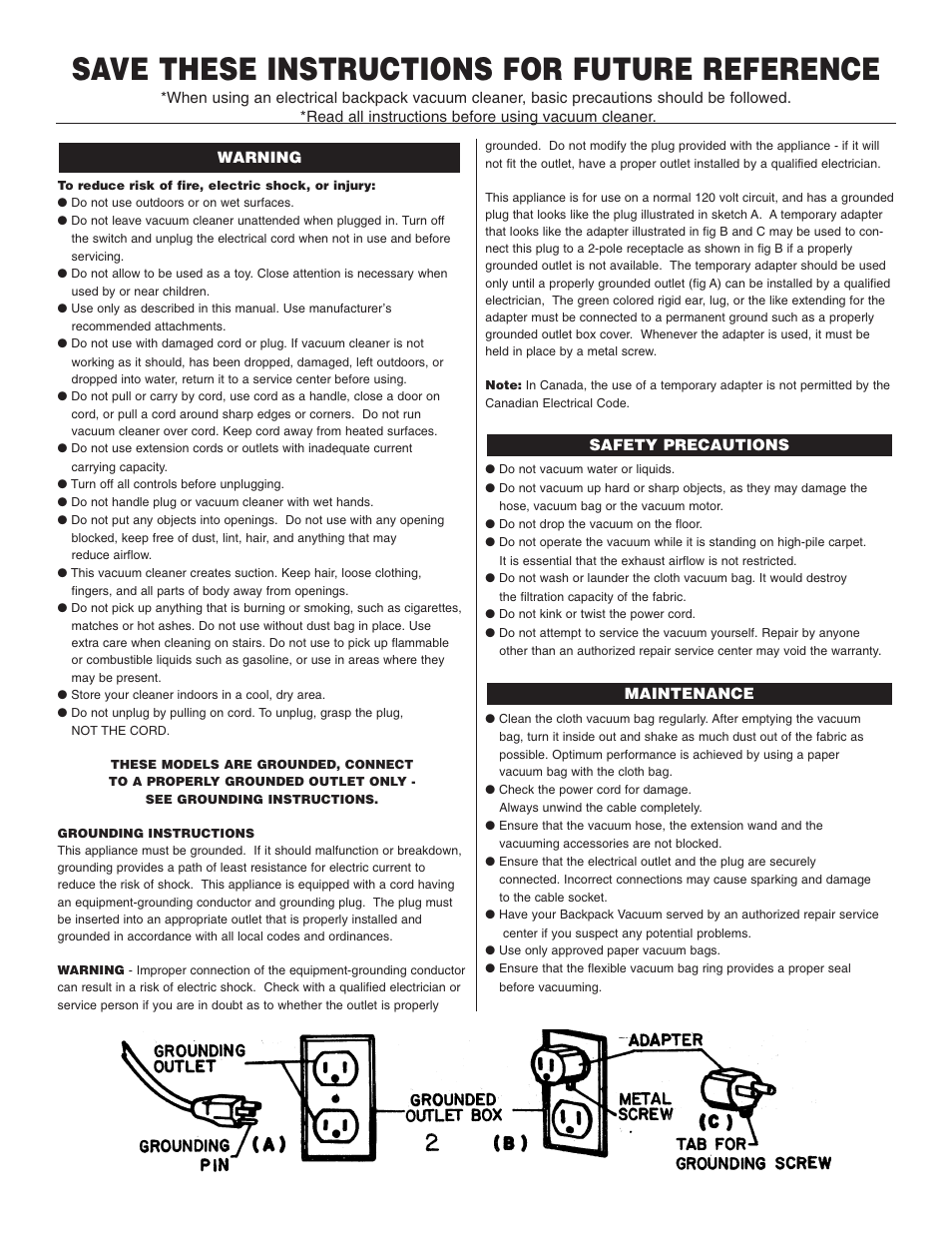 Save these instructions for future reference | Philips BP300 User Manual | Page 2 / 4