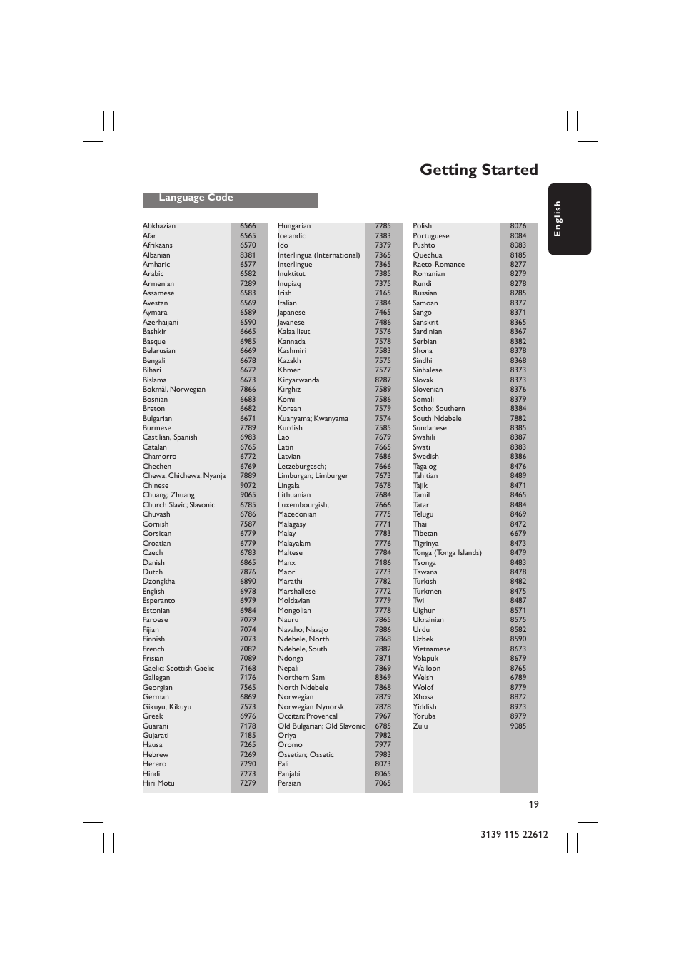 Getting started | Philips LX3600D/25 User Manual | Page 19 / 41