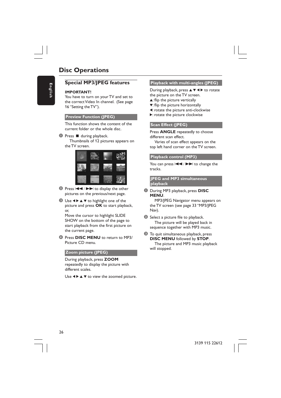 Disc operations | Philips LX3600D/25 User Manual | Page 26 / 41