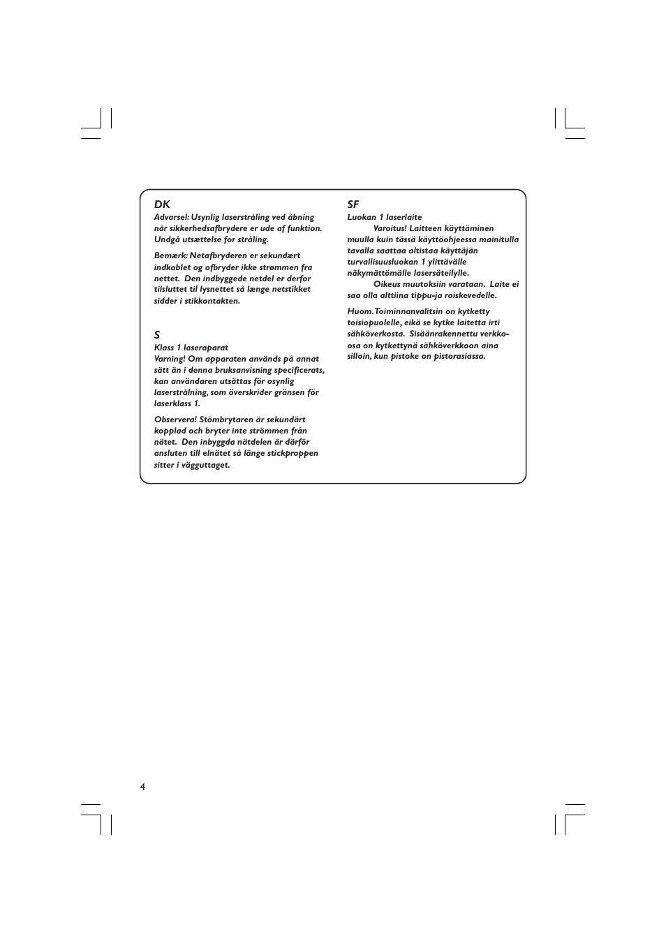 Philips LX3600D/25 User Manual | Page 4 / 41