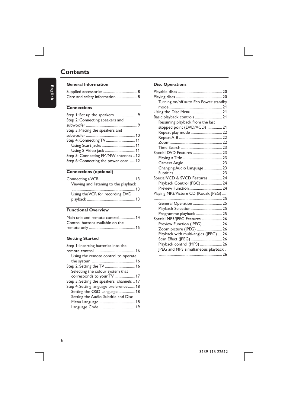 Philips LX3600D/25 User Manual | Page 6 / 41