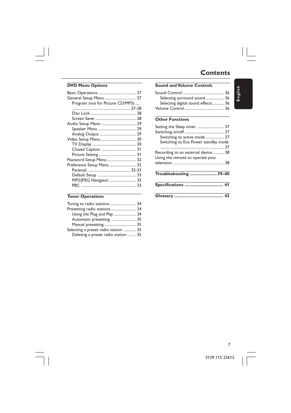 Philips LX3600D/25 User Manual | Page 7 / 41