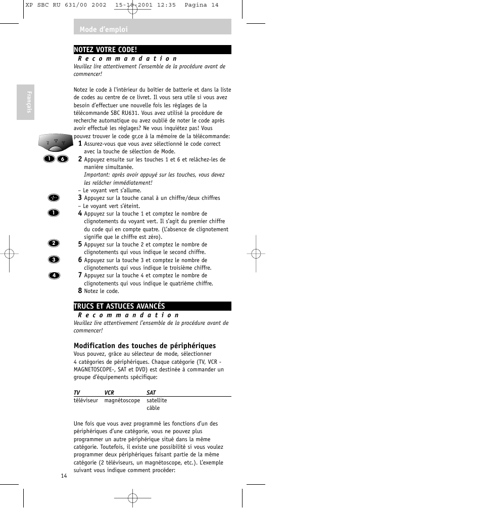 Philips RU631/00 User Manual | Page 14 / 80