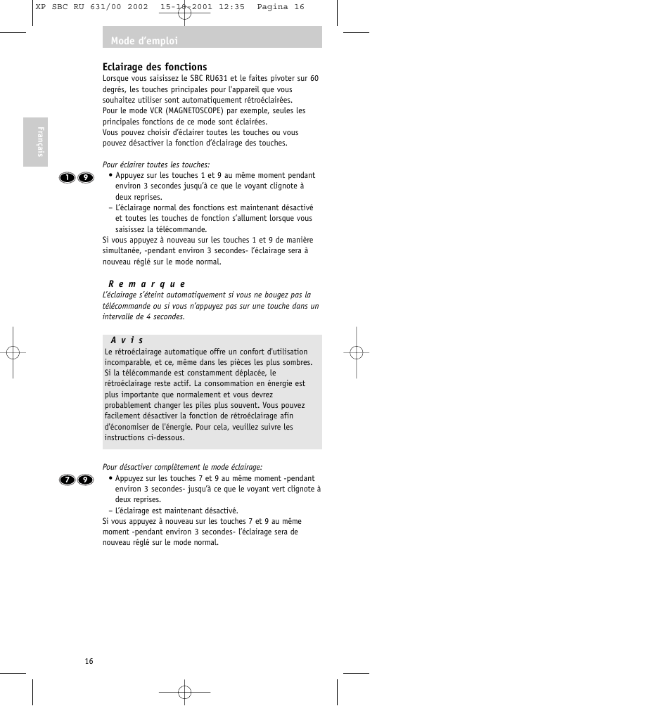 Philips RU631/00 User Manual | Page 16 / 80