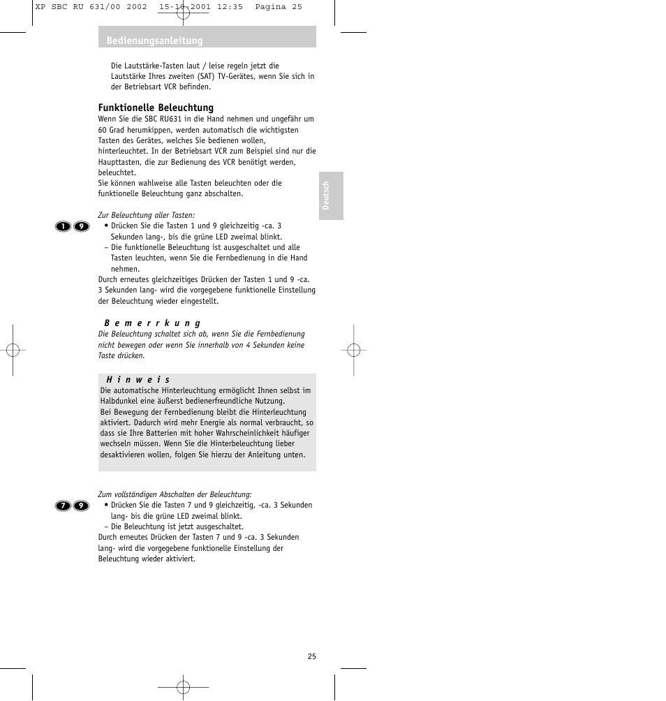 Philips RU631/00 User Manual | Page 25 / 80